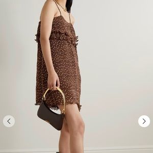 Brown Ganni mini dress